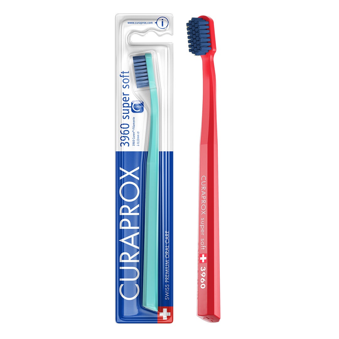 CS 3960 Super Soft Toothbrush I Ultra-Gentle CUREN® Filaments for Healthier Teeth & Gums I Premium Oral Care I Assorted Colors I Effective Plaque Removal